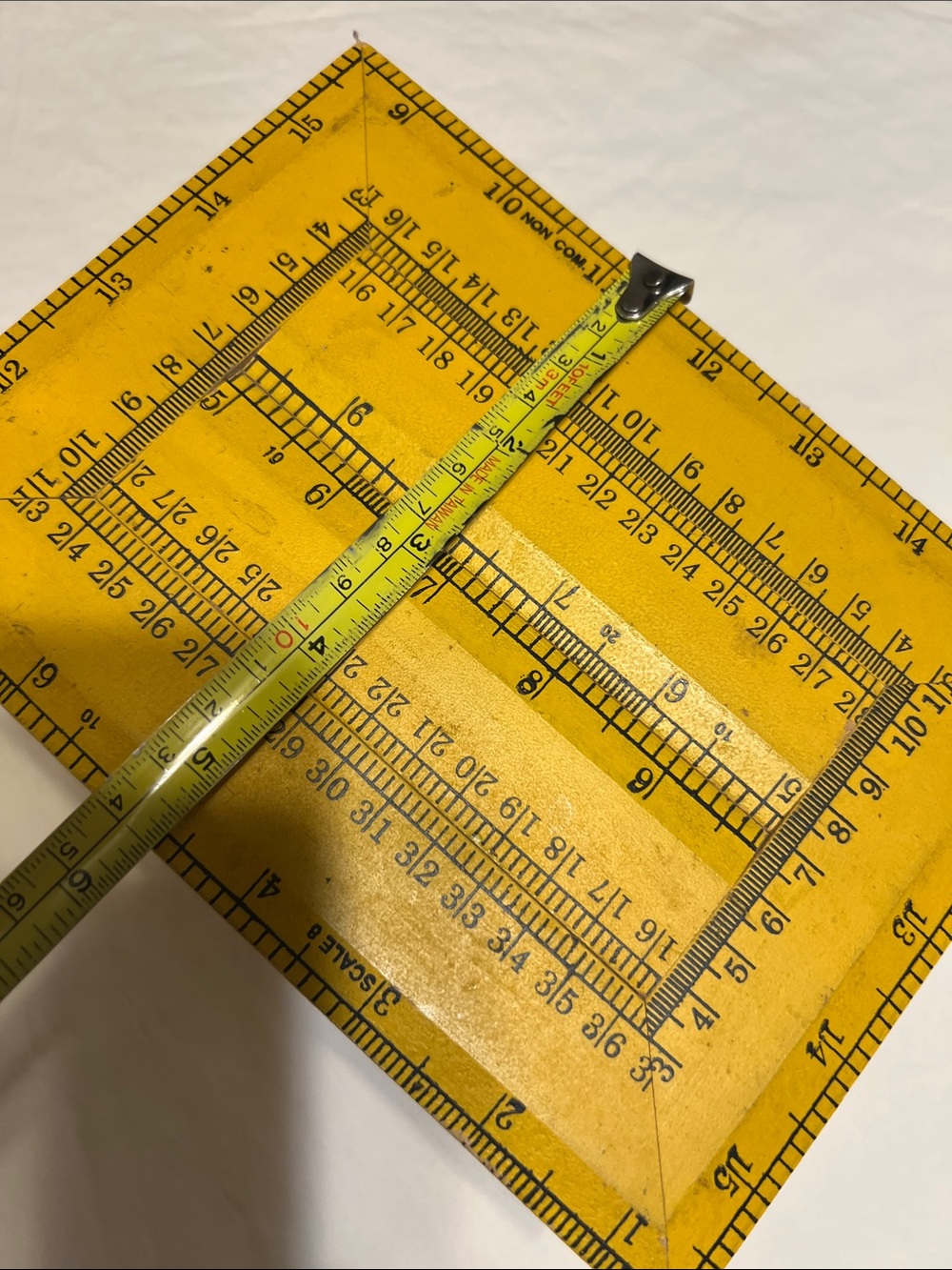 Yellow Decorative Storage Box with Ruler Design - Picture 7 of 10